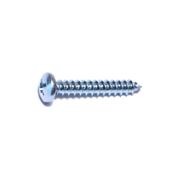 Midwest Fastener Sheet Metal Screw, #7 x 1 in, Zinc Plated Steel Pan Head Phillips Drive, 100 PK 03272 - main